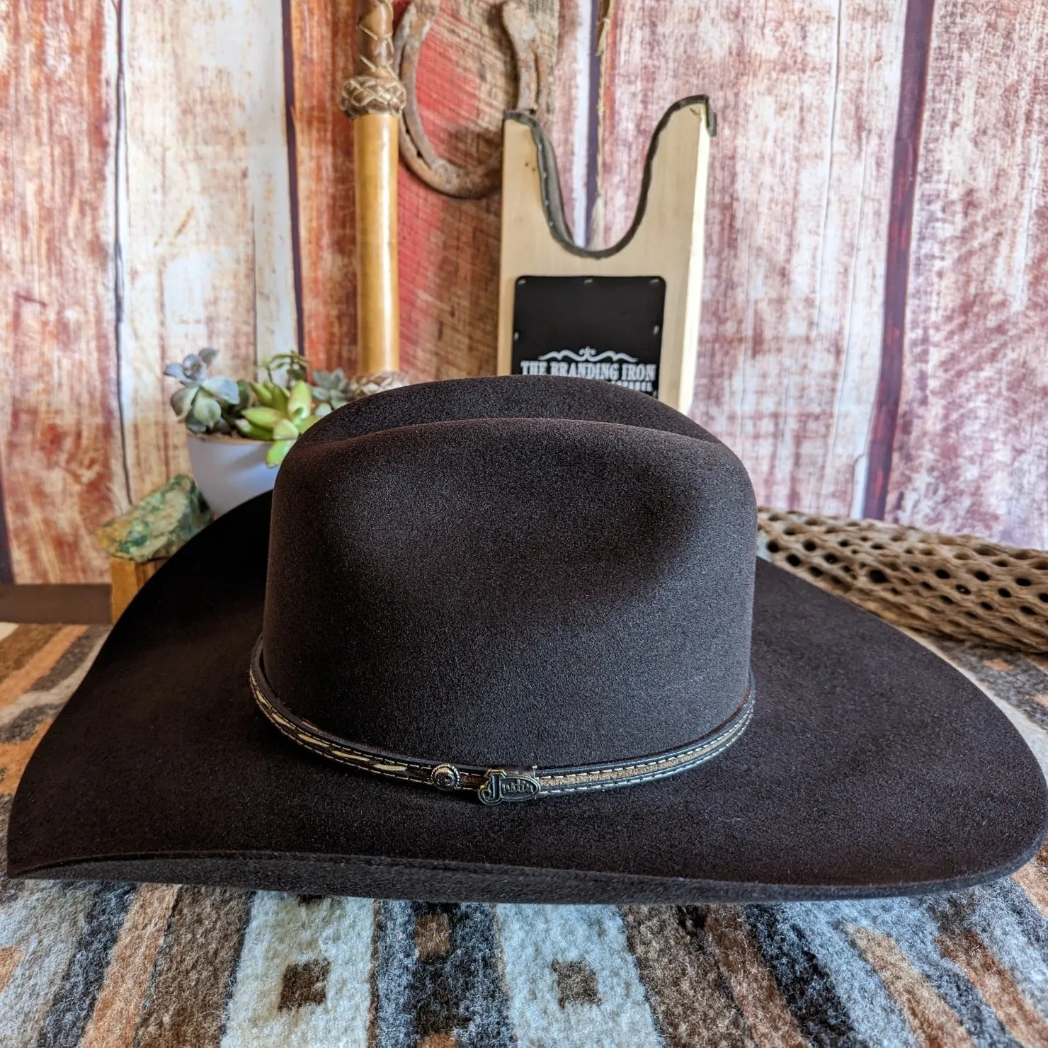 6X Bent Rail Fur Felt Cowboy Hat the "Crowell"  by Justin   JF0630CROW44