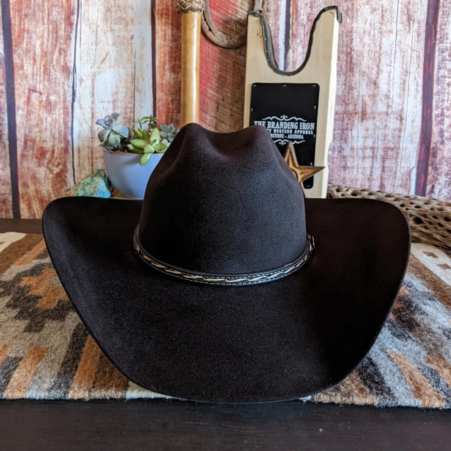 6X Bent Rail Fur Felt Cowboy Hat the "Crowell"  by Justin   JF0630CROW44