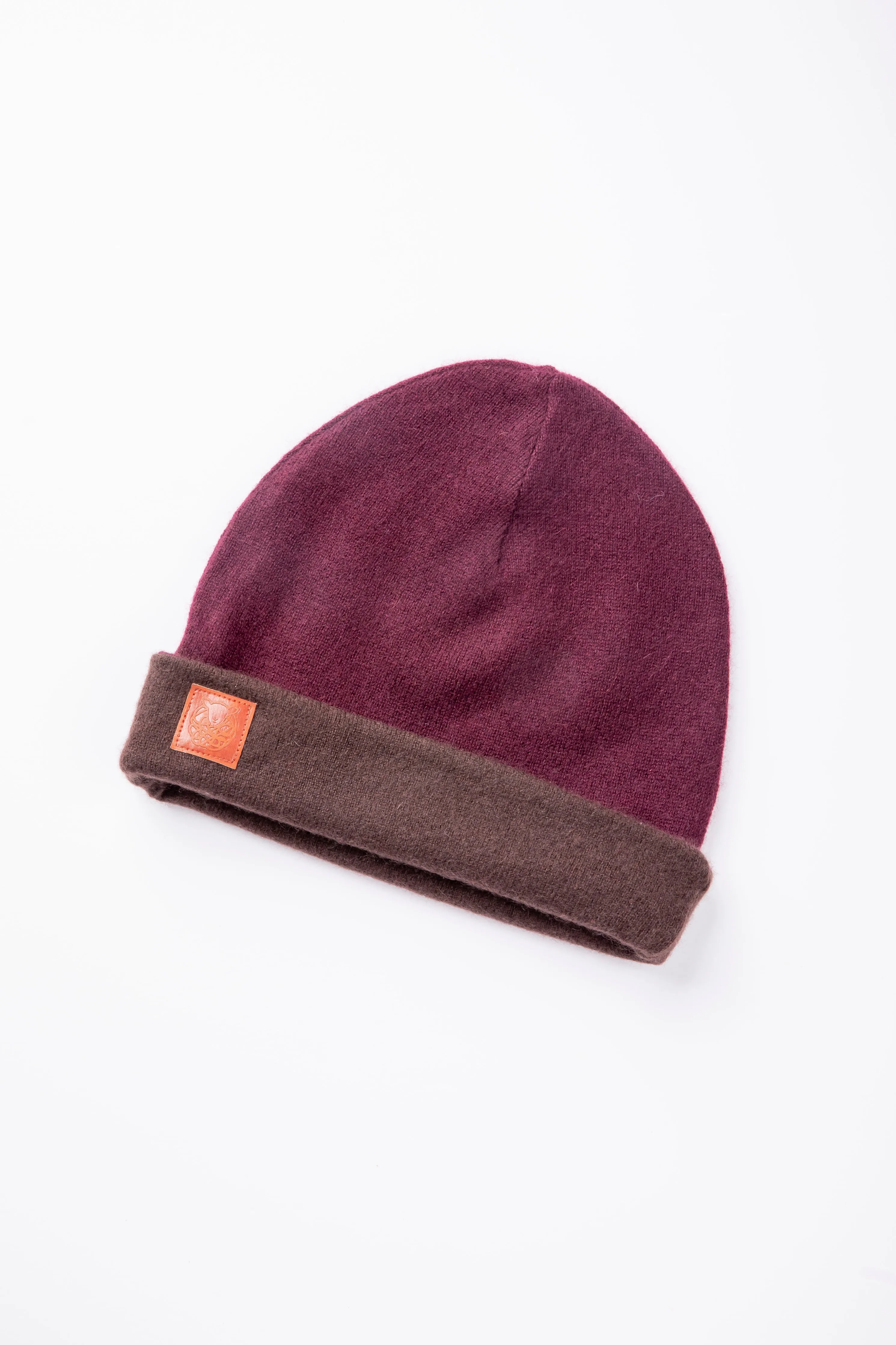 Autumn Beanie Set - Orange and Beige, Red and Beige, Maroon and Dark Brown