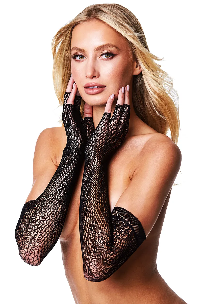 Baci Fingerless Lace Opera Gloves