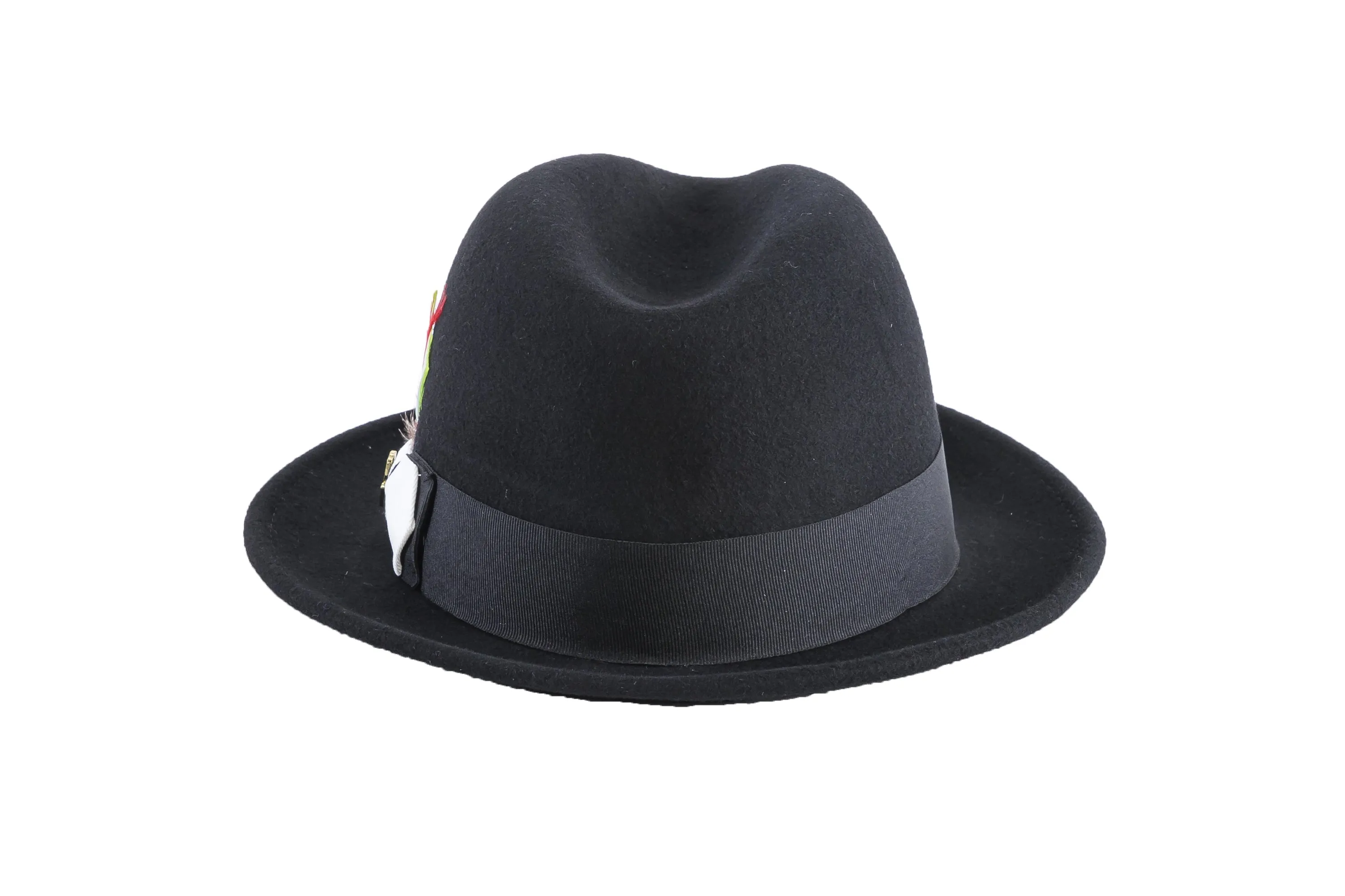 Black & White Brooks Trilby 100% Australian Wool Crushable Hat