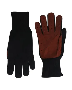 Black Cashmere and Suede Gloves