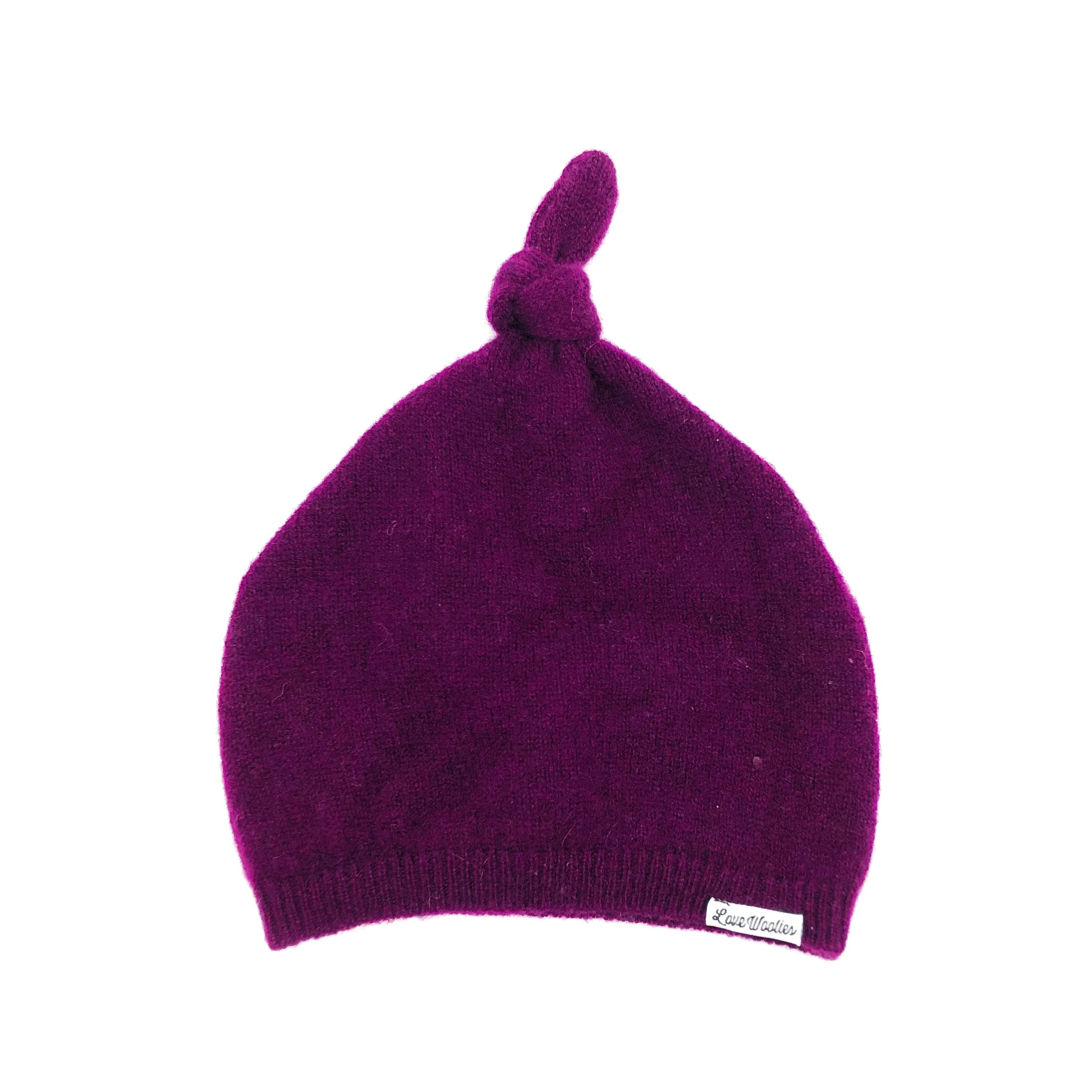 Cashmere Baby Beanie | Deep Plum