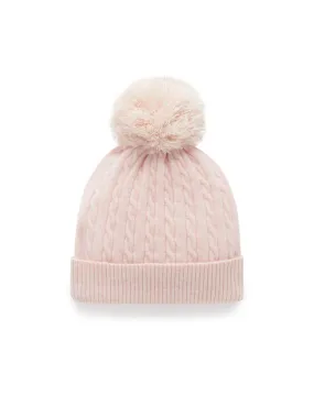 Cashmere Beanie - Pale Pink Melange - S-M