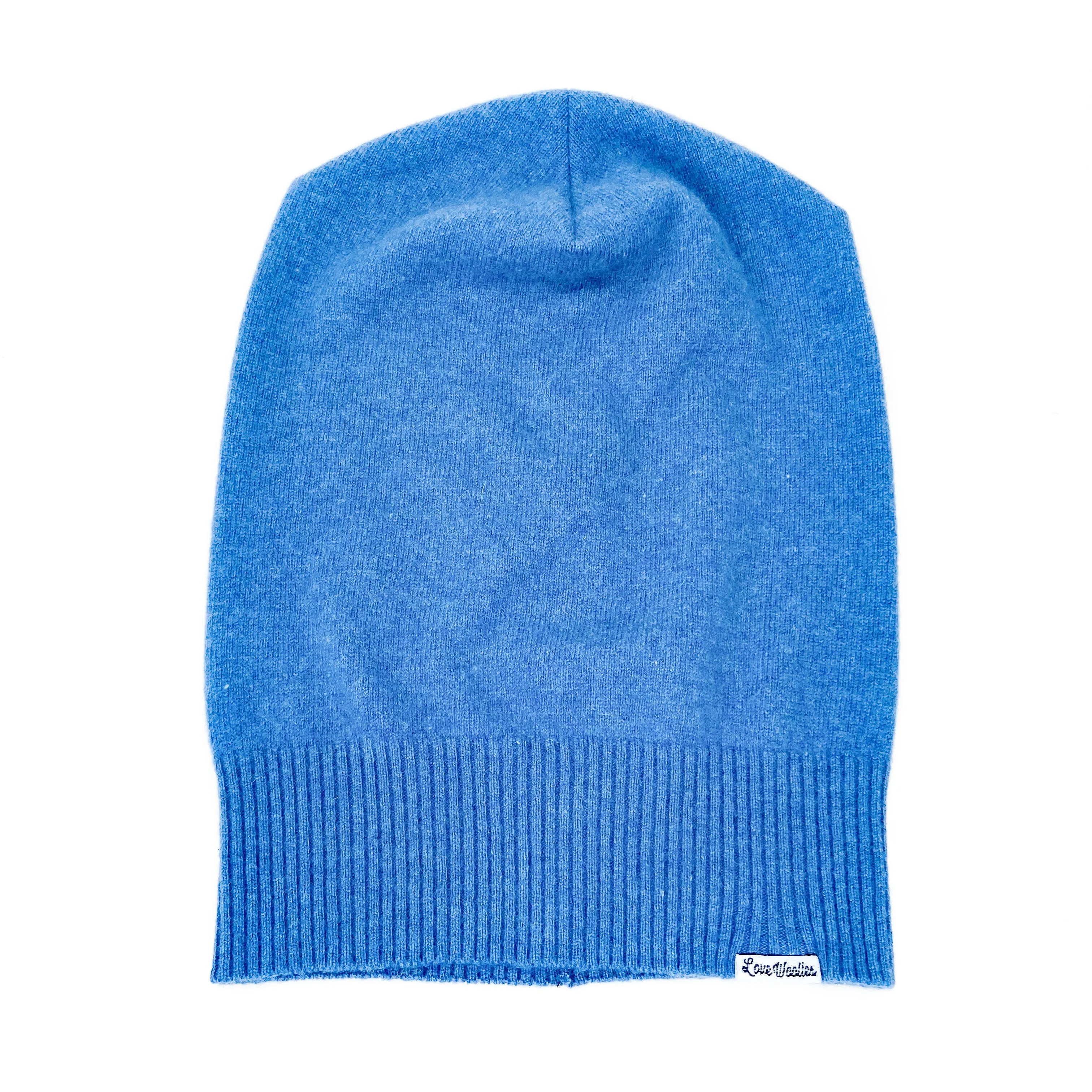 CASHMERE BEANIE | XL Dusty Heather Blue