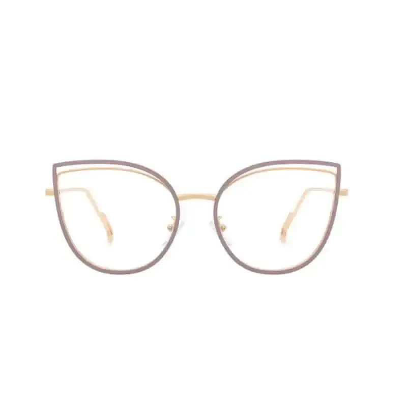 Cat Eye Light Metal Frame Glasses