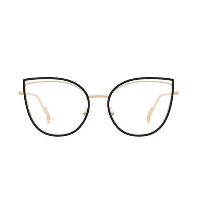 Cat Eye Light Metal Frame Glasses