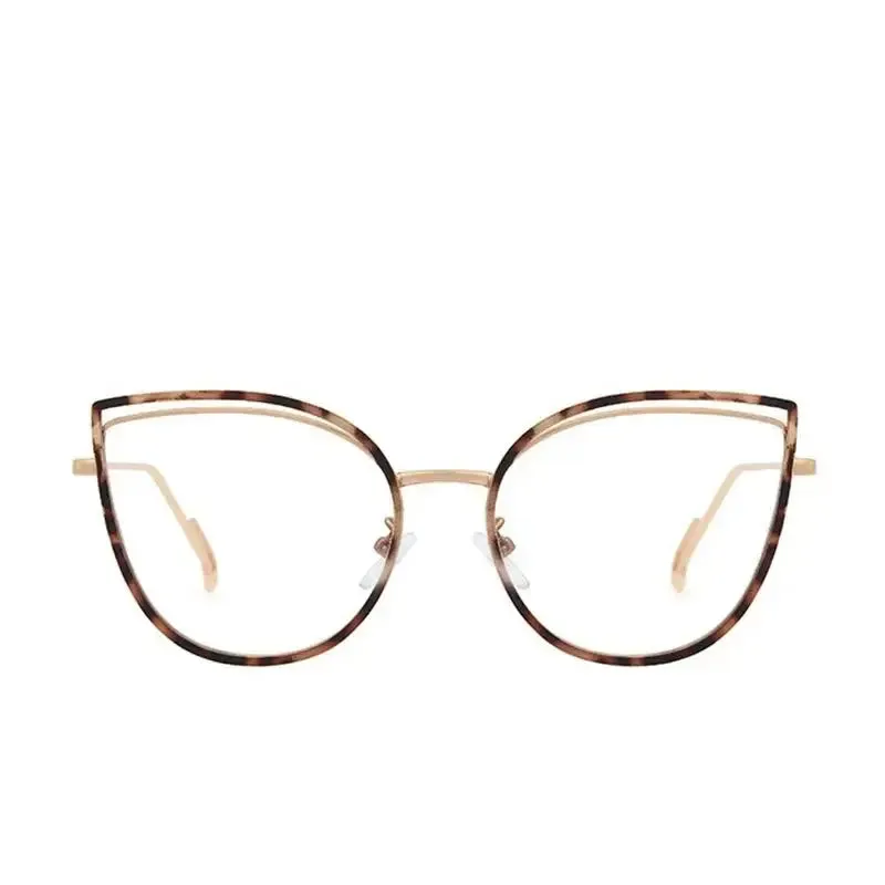 Cat Eye Light Metal Frame Glasses