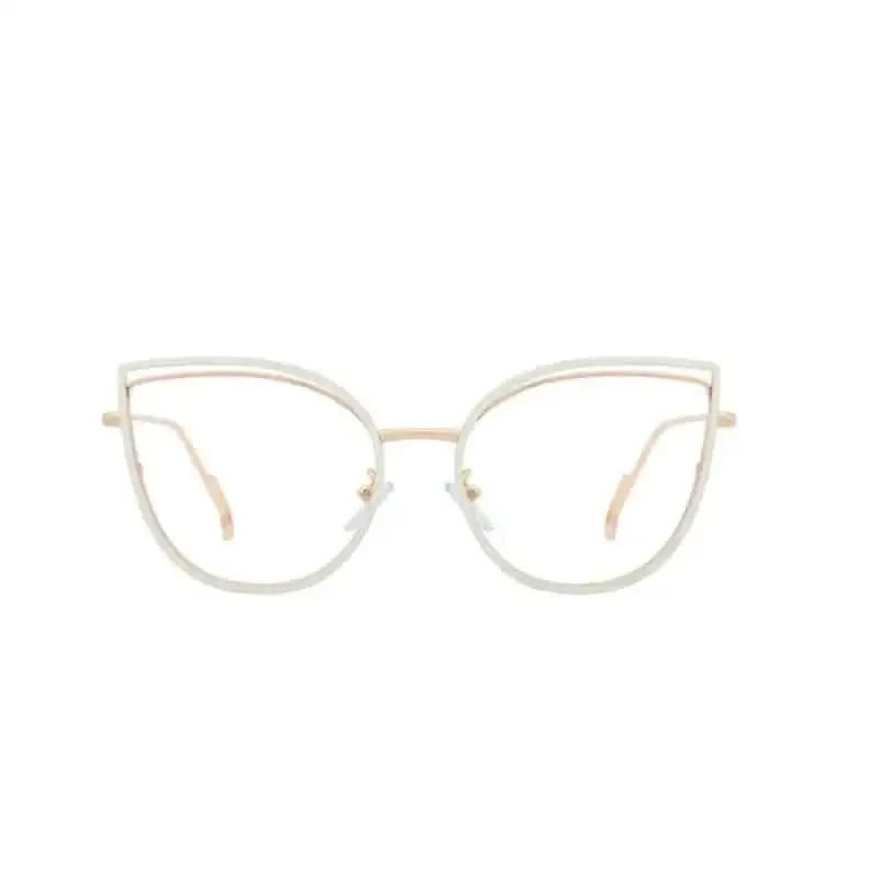 Cat Eye Light Metal Frame Glasses