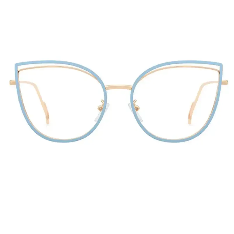 Cat Eye Light Metal Frame Glasses