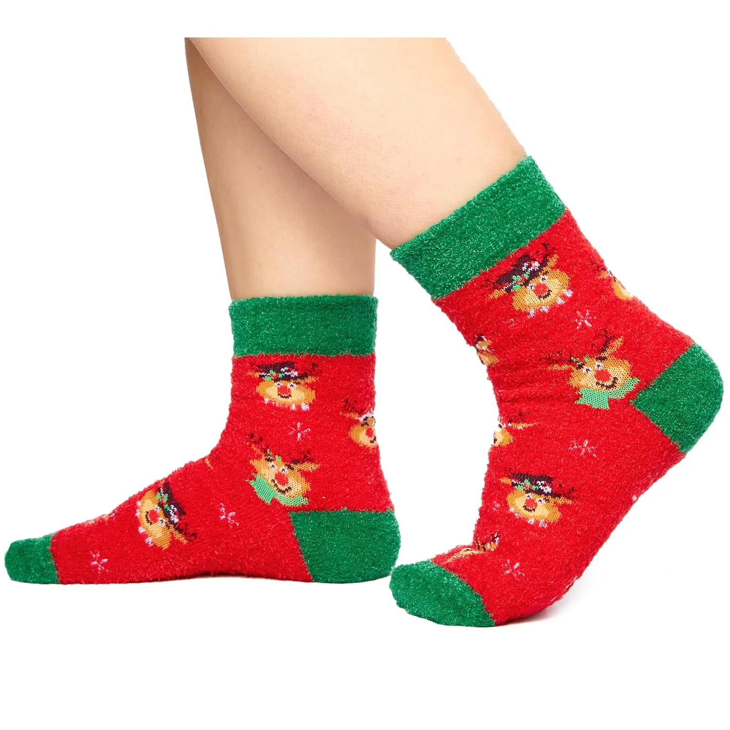 Christmas Gifts Stocking Socks for Boys Girls - Reindeer Socks Secret Santa Sock Gifts with Greeting Card 7-9 Years