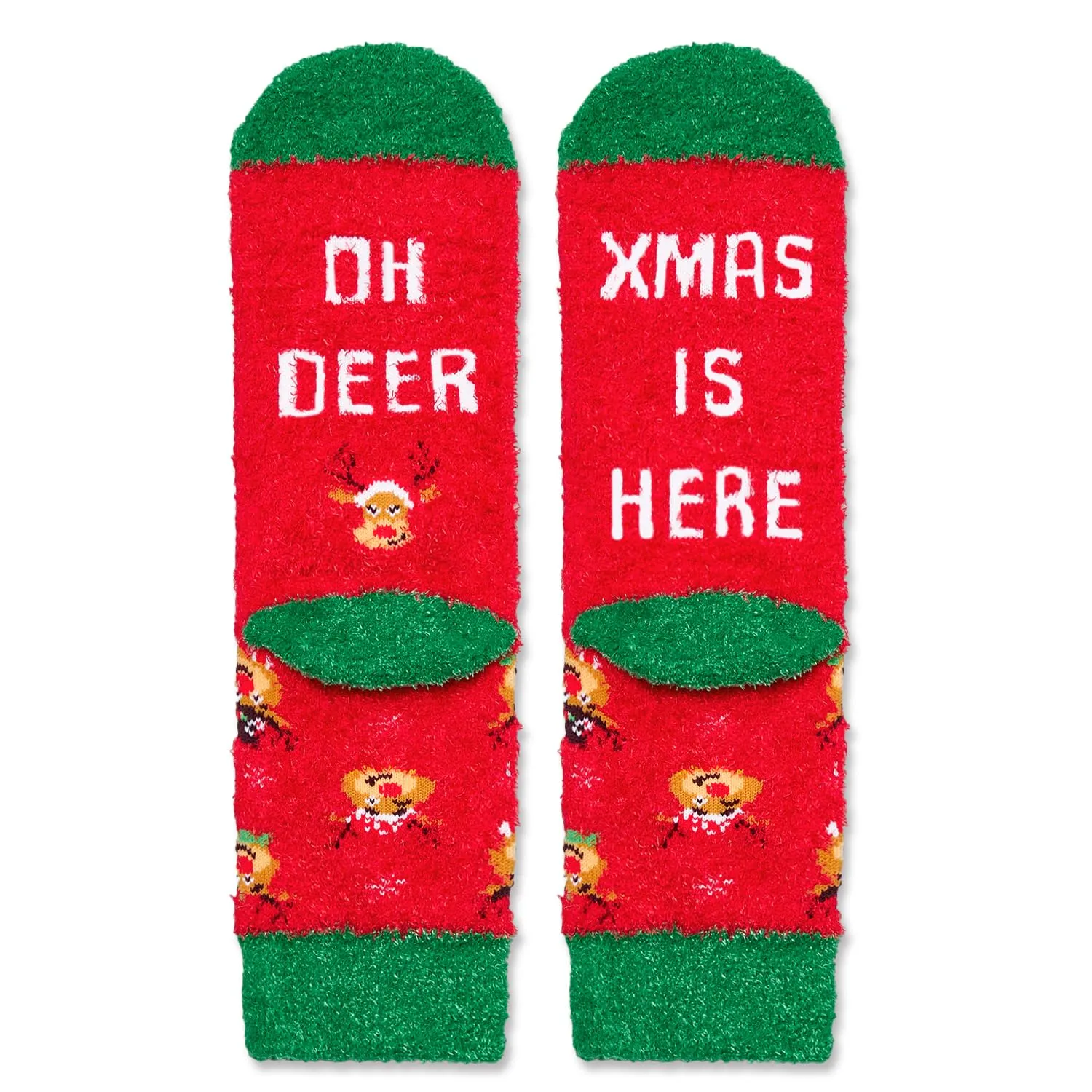 Christmas Gifts Stocking Socks for Boys Girls - Reindeer Socks Secret Santa Sock Gifts with Greeting Card 7-9 Years