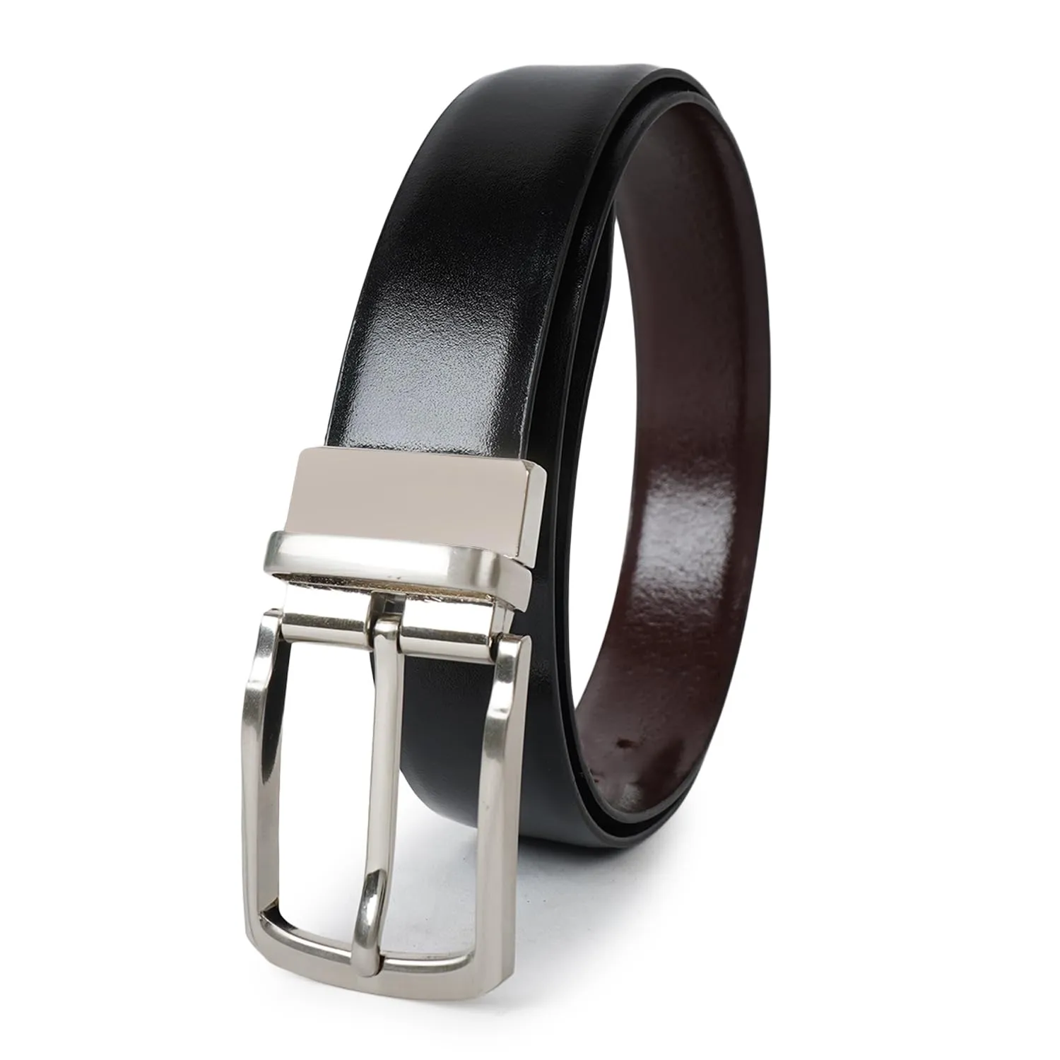 CIMONI Genuine Leather Classic Slim Design Reversible Casual Formal Dailyuse Black Brown Belt For Men (1 Year Gurantee)