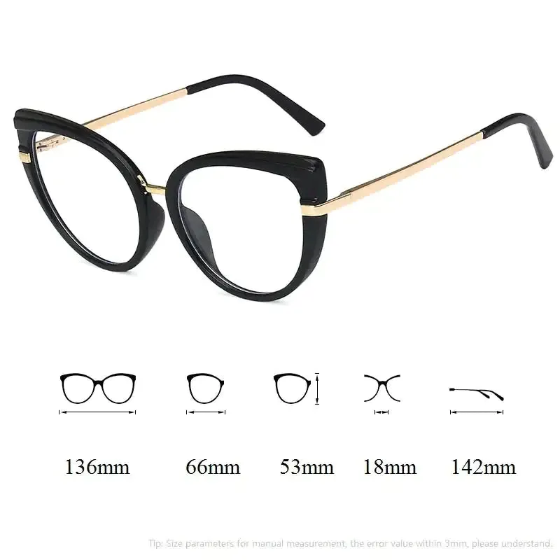 Cosmetic Pin-Up Cat Eye Glasses