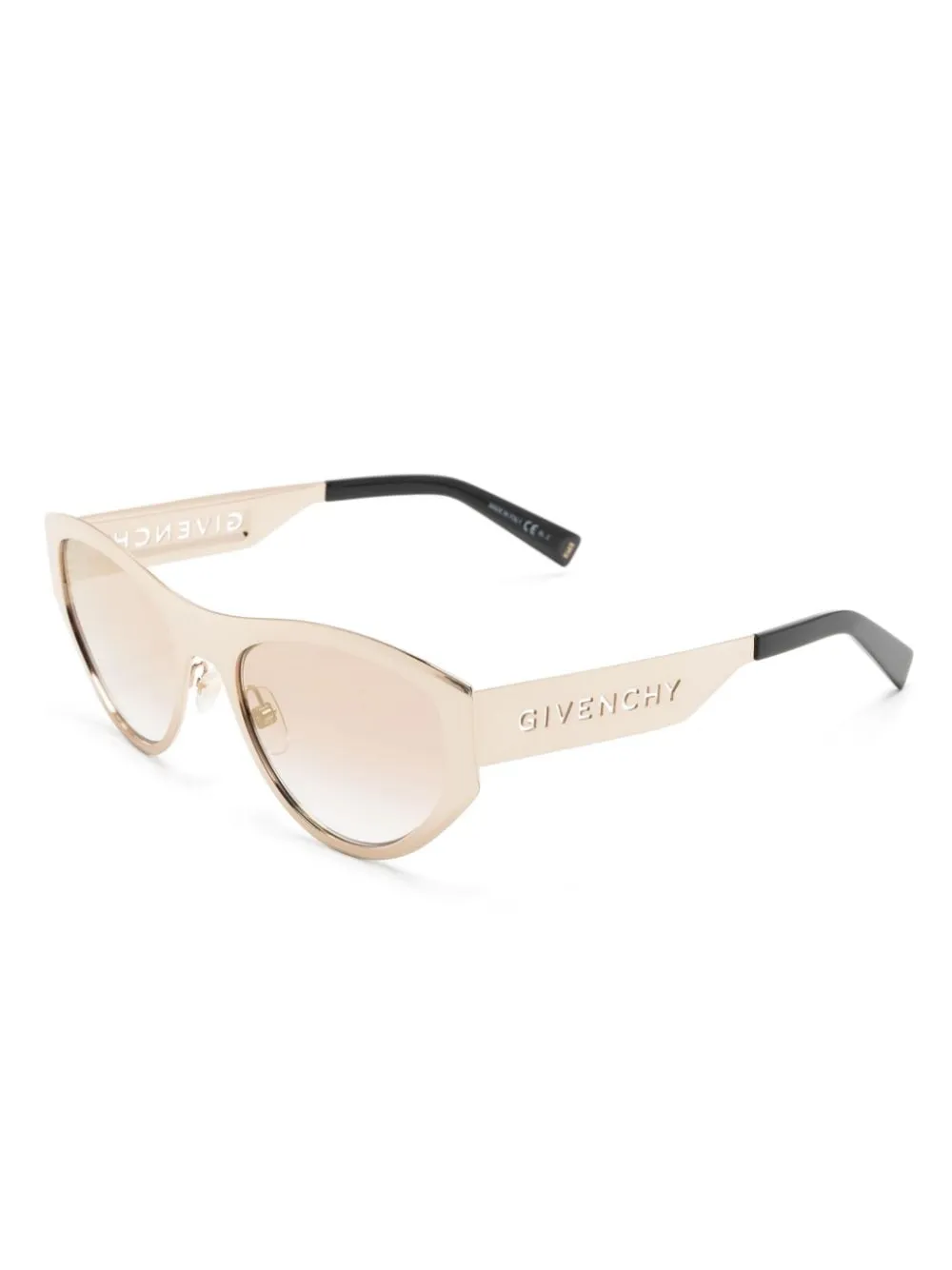 Cutout-Logo Cat-Eye Sunglasses