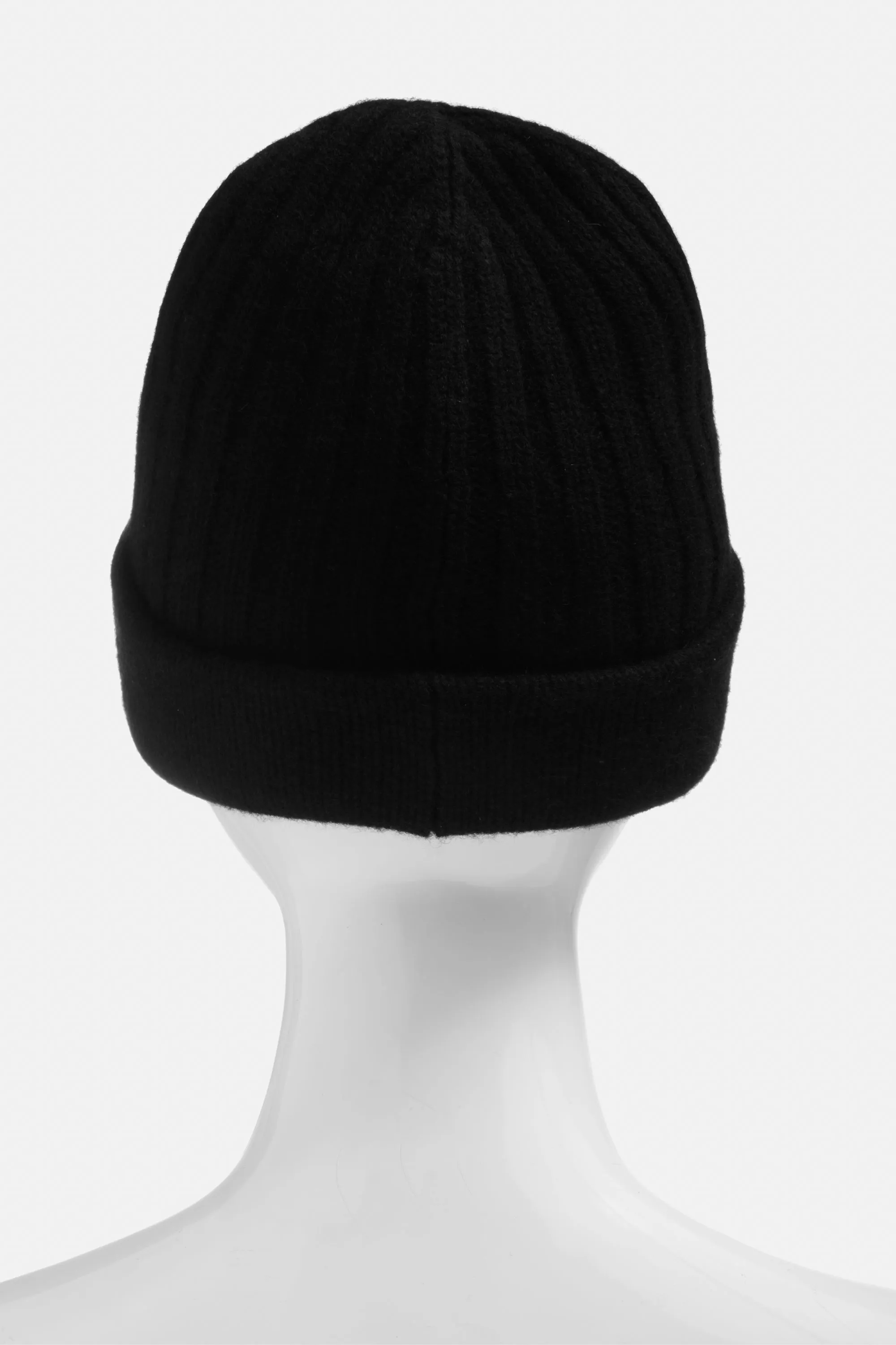 Double Layered Cashmere Beanies, Black