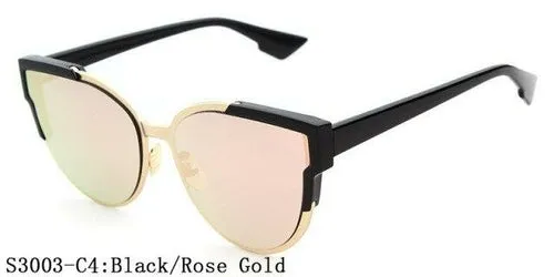 Fashion Brand Designer Women Cat Eye Sunglasses Oversize Female Cateye