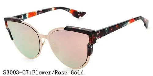 Fashion Brand Designer Women Cat Eye Sunglasses Oversize Female Cateye