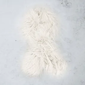 Faux Fur Scarf in White