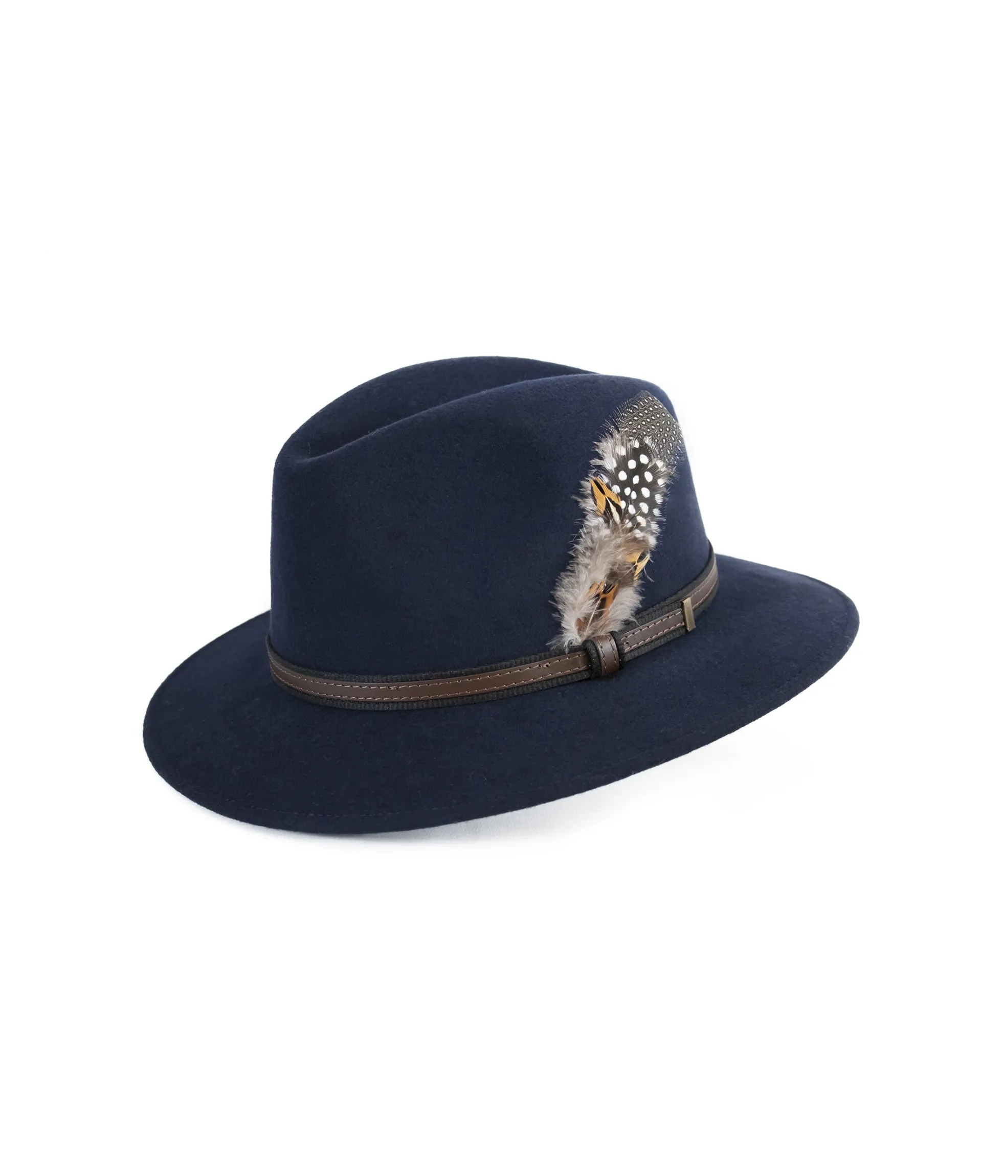 Fedora Wool Hat - Navy