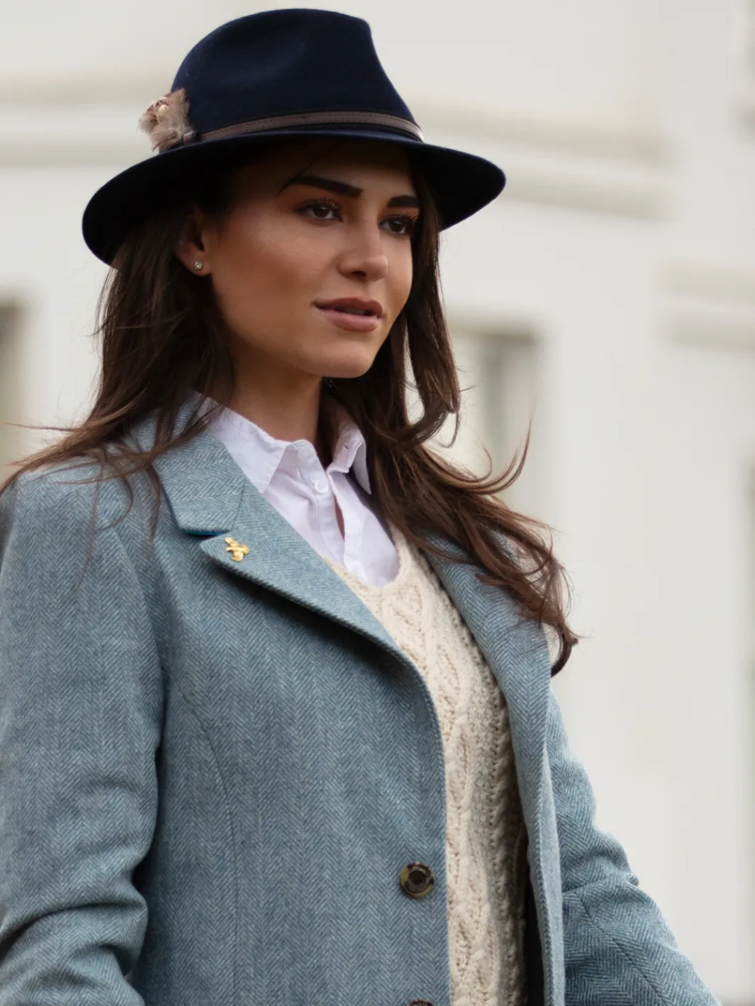 Fedora Wool Hat - Navy