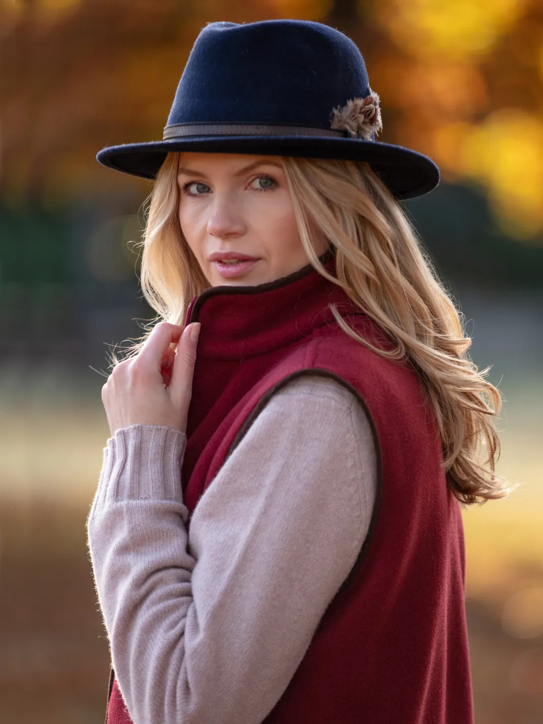 Fedora Wool Hat - Navy