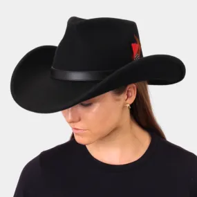 GC Hats Outlander Felt Cowboy Hat - Black