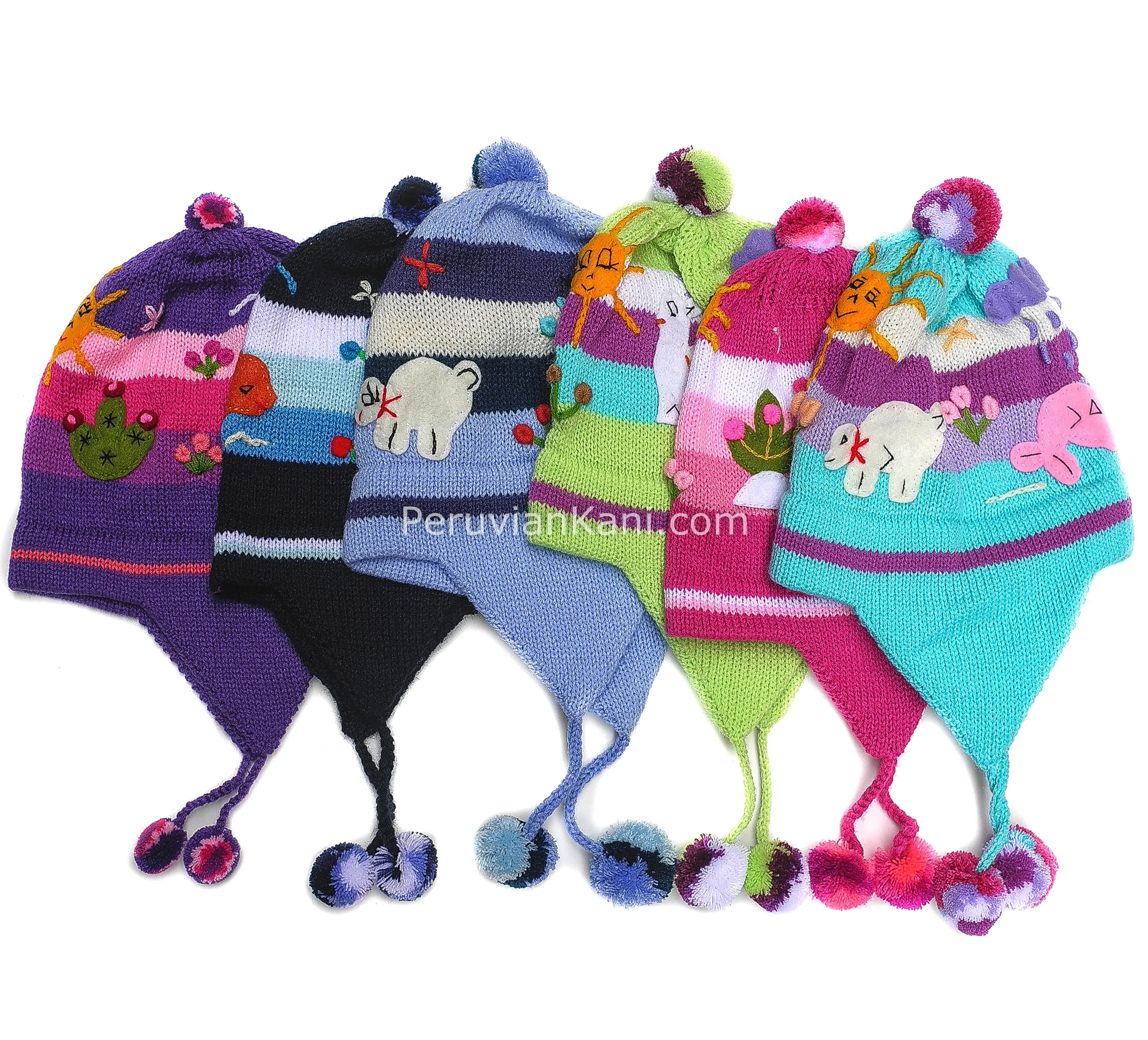 Hats kids wool peruvian