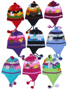 Hats kids wool peruvian