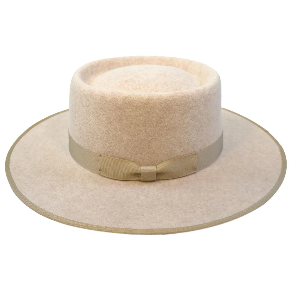 Jeanne Simmons - Oatmeal Felt Gambler Hat