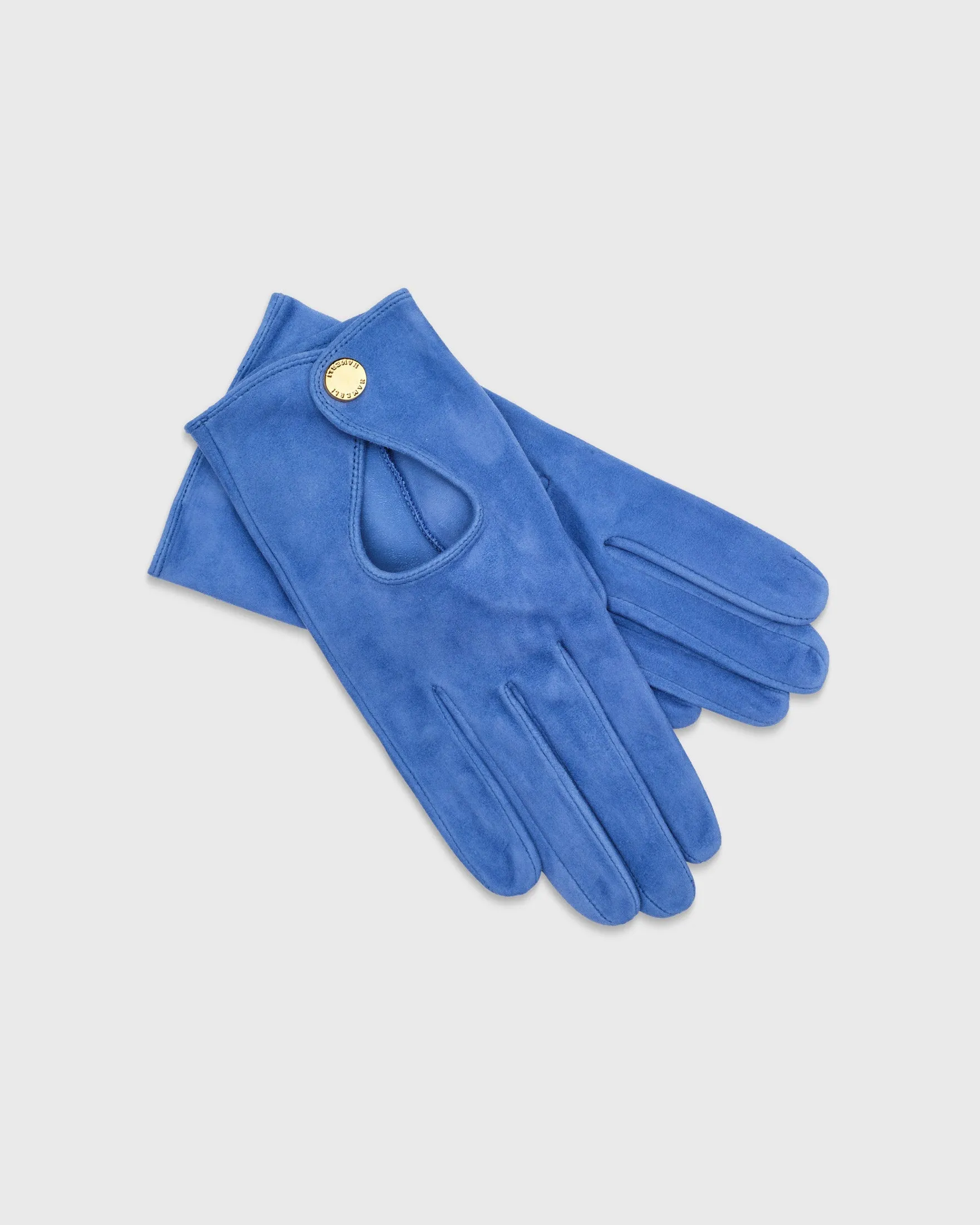 Juliette Blue Suede Gloves