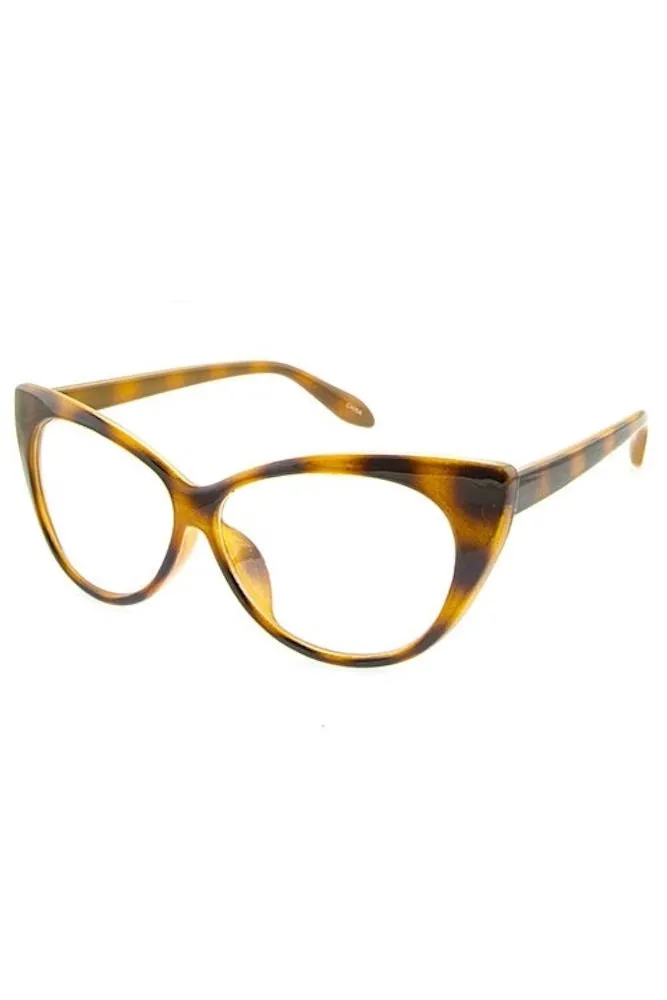 Kinny & Howie Clear Cat Eye Glasses Vintage Style Accessory