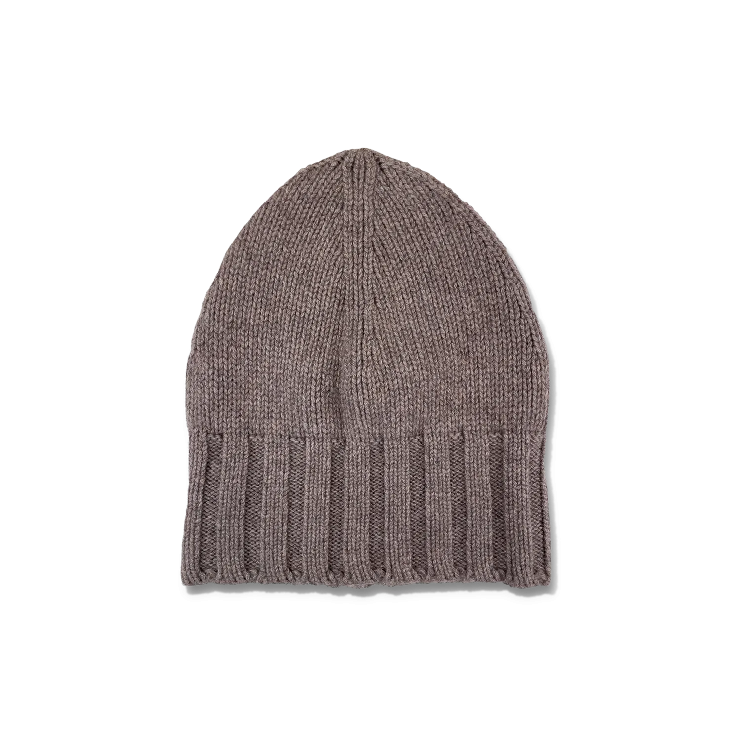 Knitted Pure Cashmere Beanie in Sand