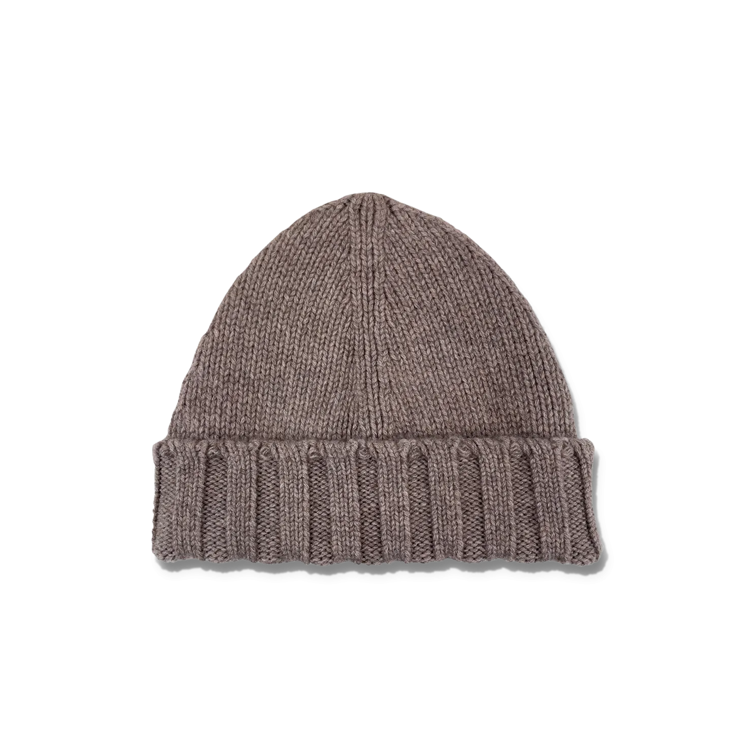 Knitted Pure Cashmere Beanie in Sand