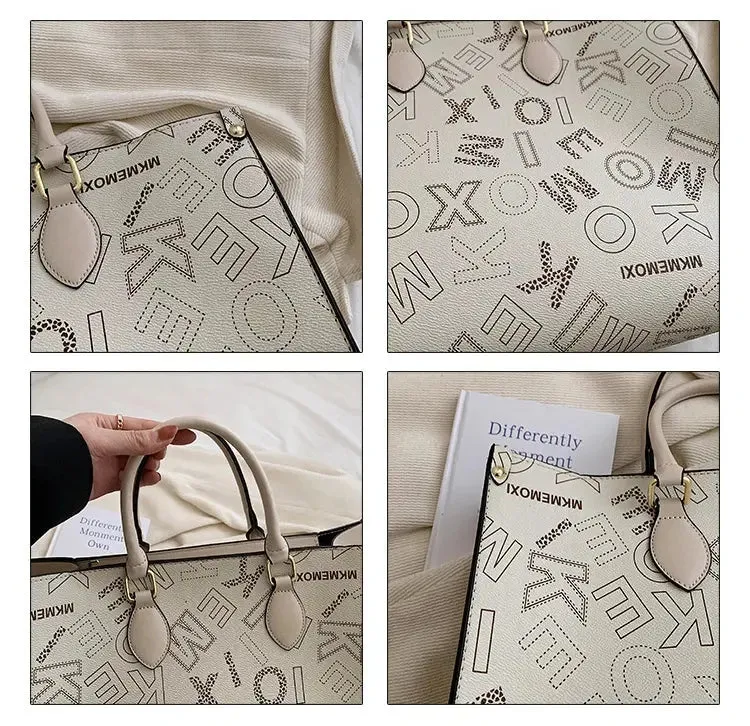 Large Capacity Handbag Female 2023 Cross border New Fashion Atmosphere Large Capacity Old Flower Tote Handbag Commuter Women's Bag