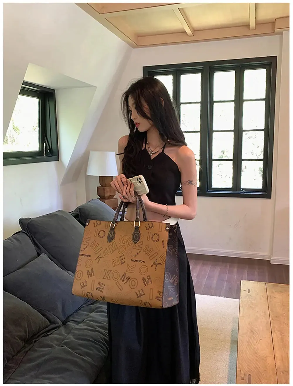 Large Capacity Handbag Female 2023 Cross border New Fashion Atmosphere Large Capacity Old Flower Tote Handbag Commuter Women's Bag