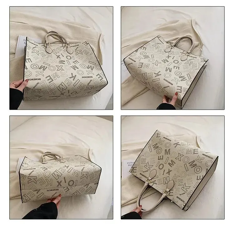 Large Capacity Handbag Female 2023 Cross border New Fashion Atmosphere Large Capacity Old Flower Tote Handbag Commuter Women's Bag