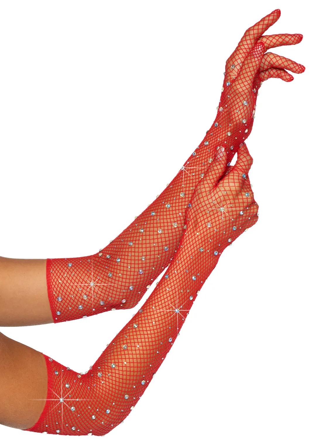 Leg Avenue  Rhinestone Fishnet Opera Length Gloves  2038