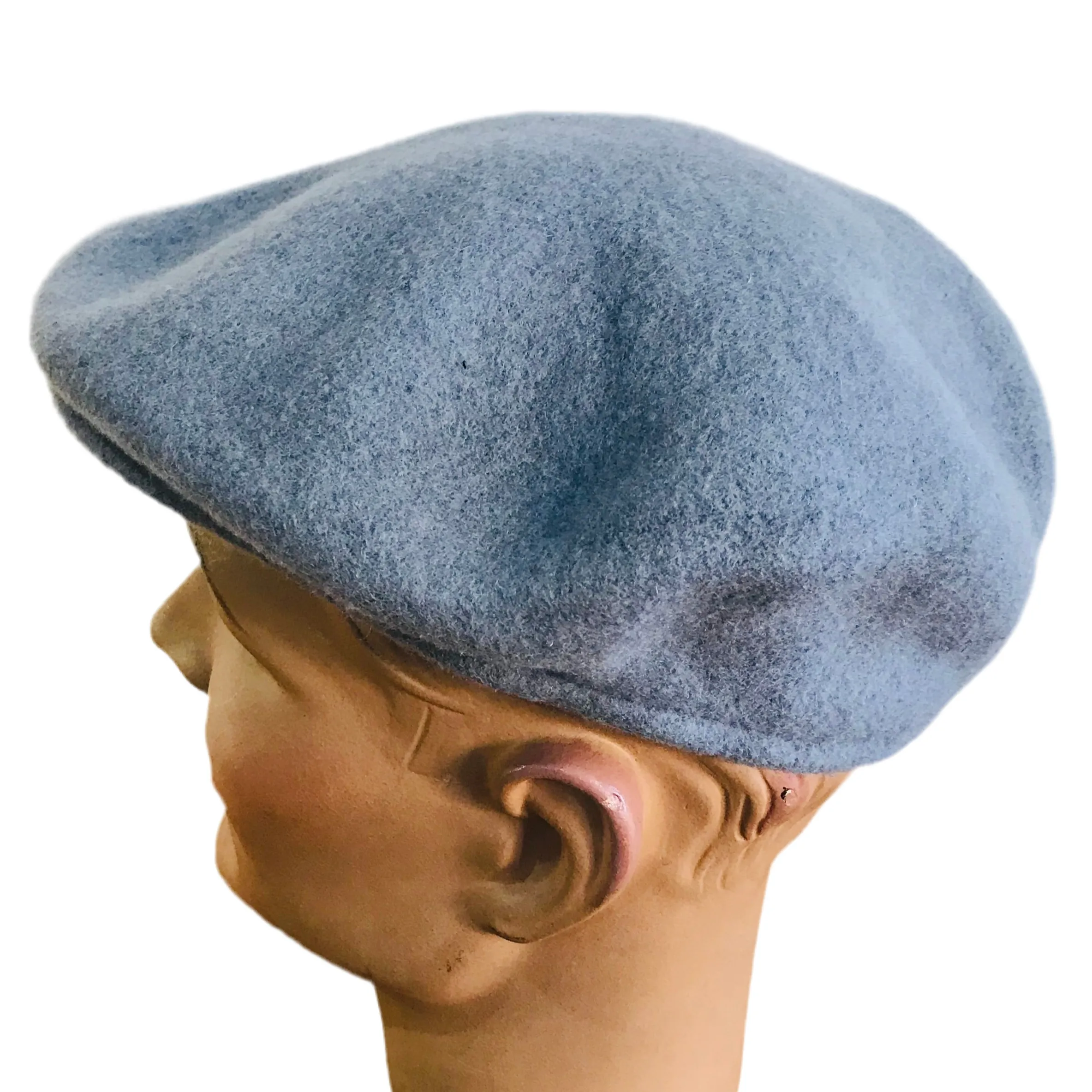 Luton Cheese Cutter Flat Cap Wool Felt - Dove Grey - S/M and M/L