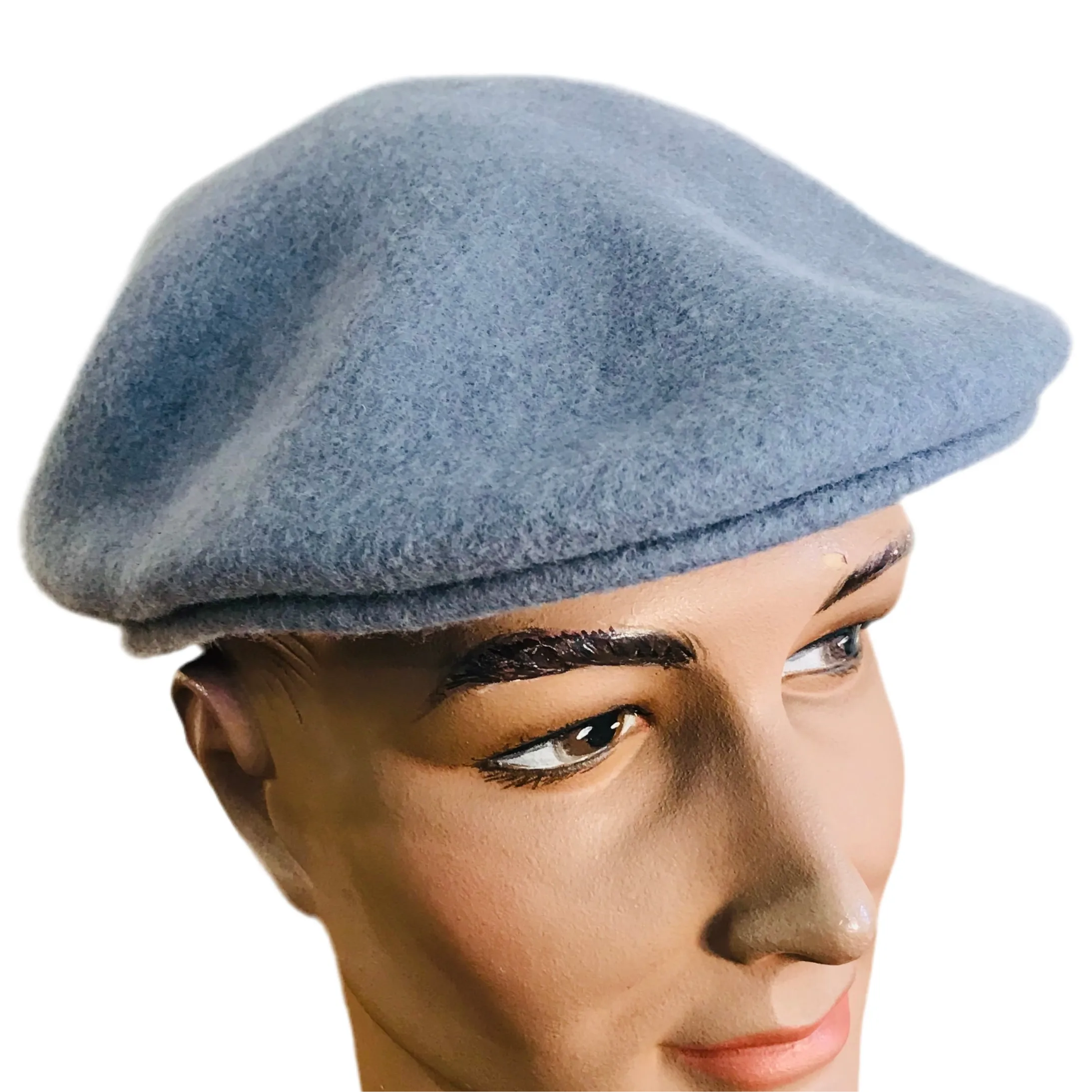 Luton Cheese Cutter Flat Cap Wool Felt - Dove Grey - S/M and M/L