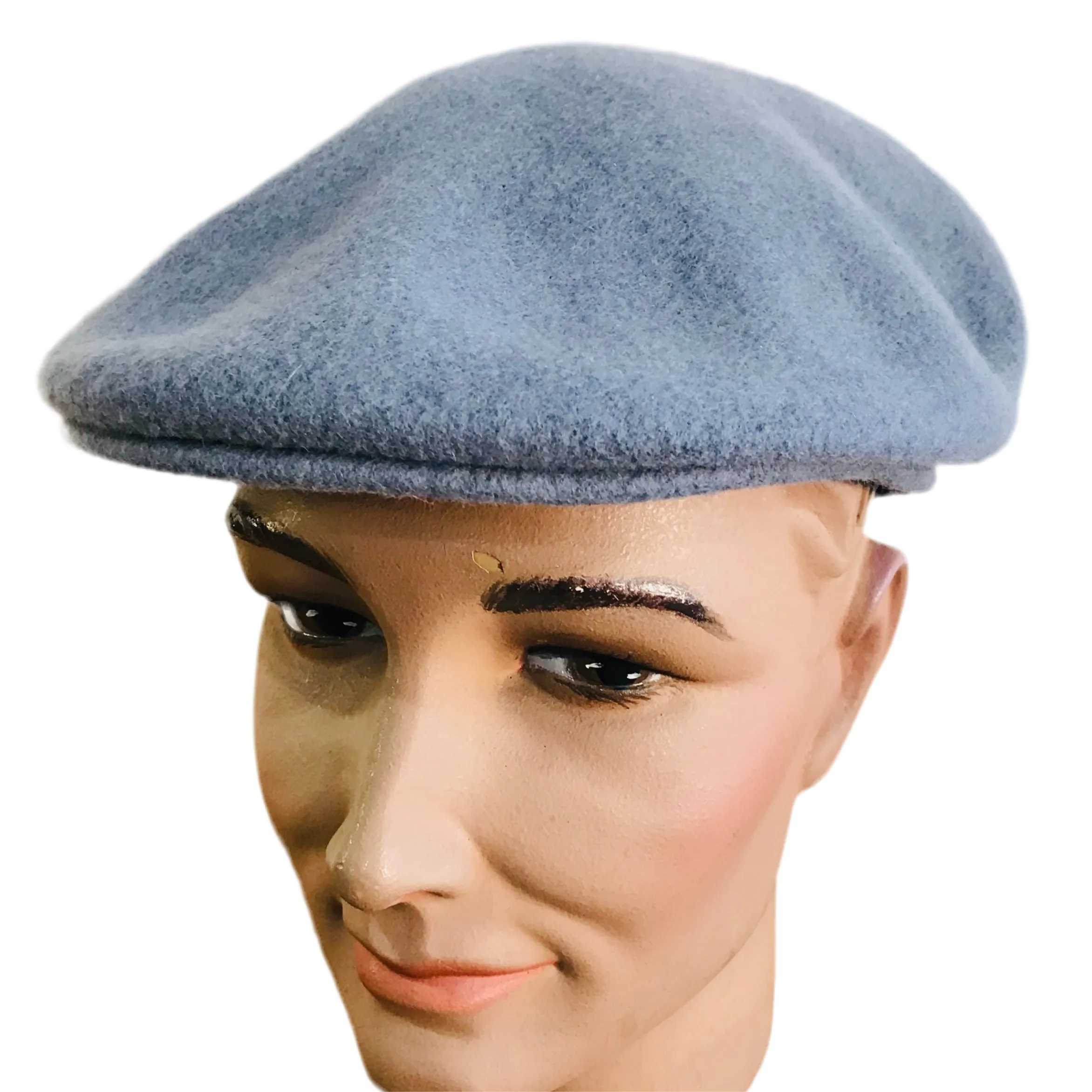 Luton Cheese Cutter Flat Cap Wool Felt - Dove Grey - S/M and M/L