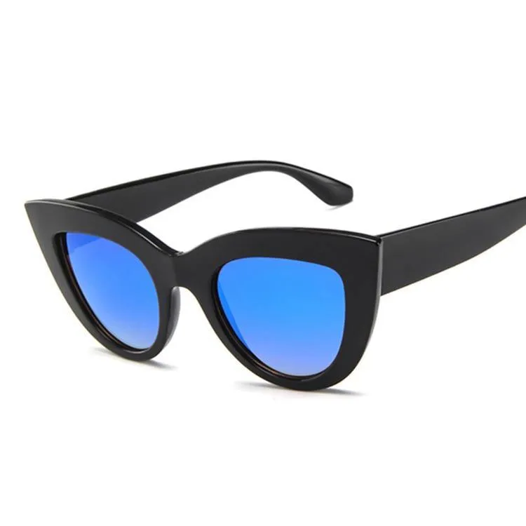 Matte Black Large Cat Eye Sunglasses