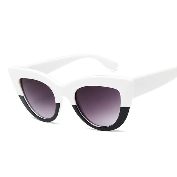 Matte Black Large Cat Eye Sunglasses