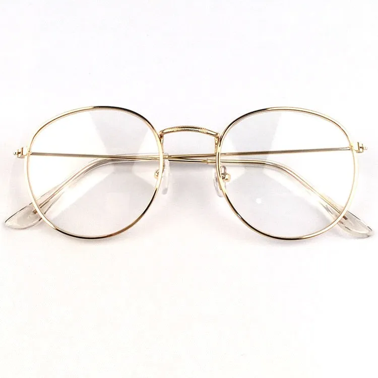 New Designer Woman Glasses Optical Frames Metal Round Glasses