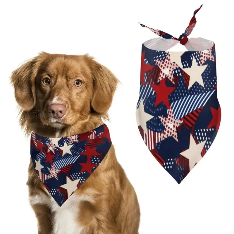 Patriotic Pet Bandana for Comfortable and Stylish Wear