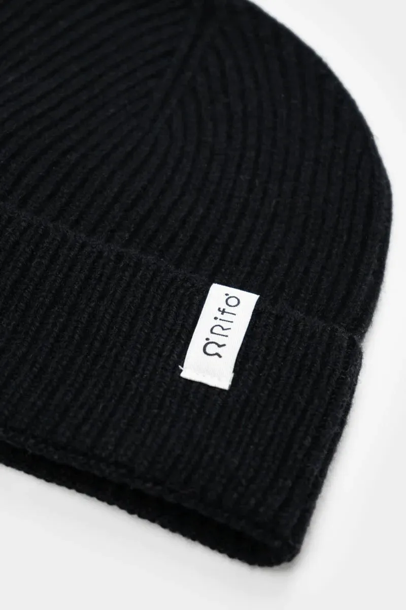 RIFO Marcello beanie Black Ardesia unisex