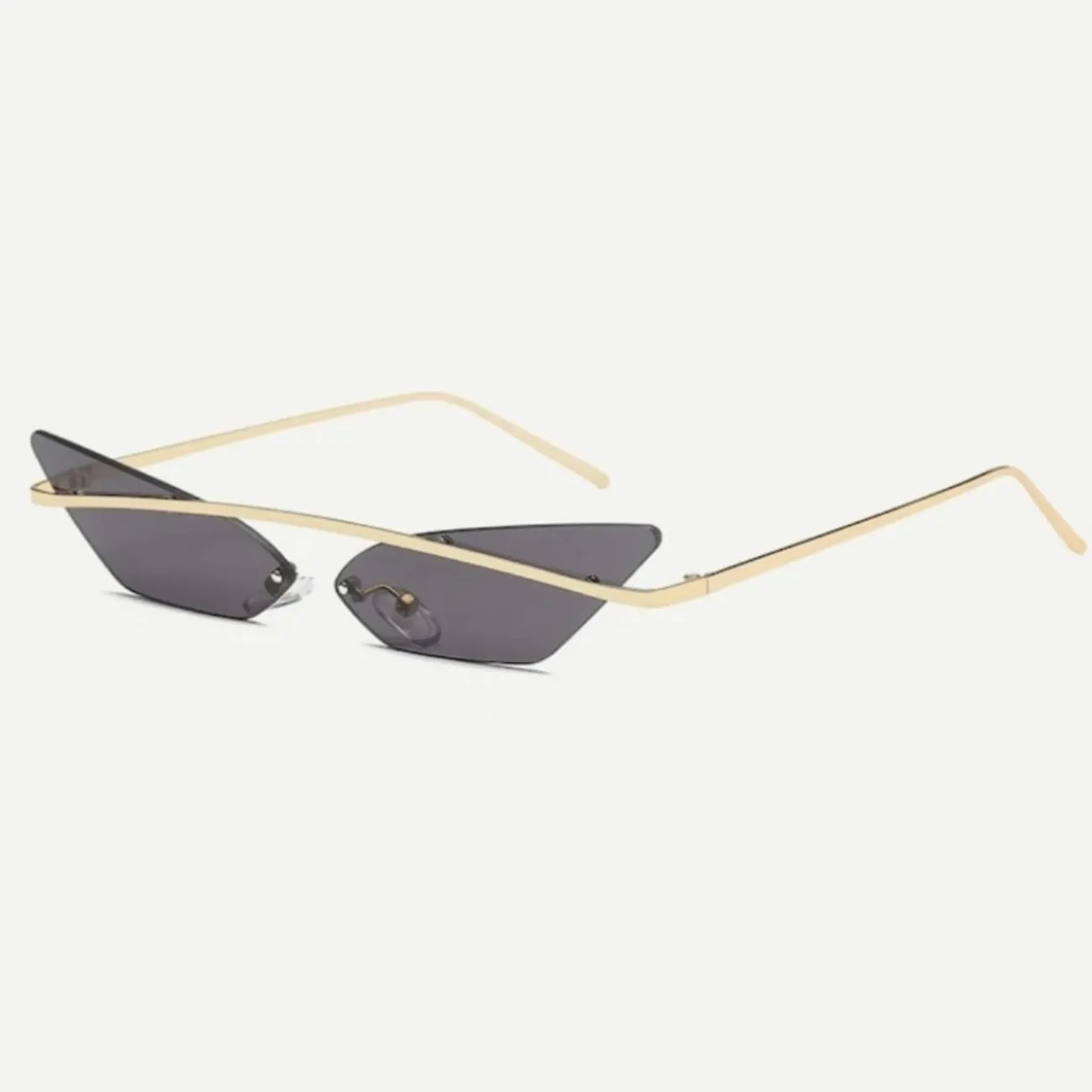 Rimless cat eye sunglasses