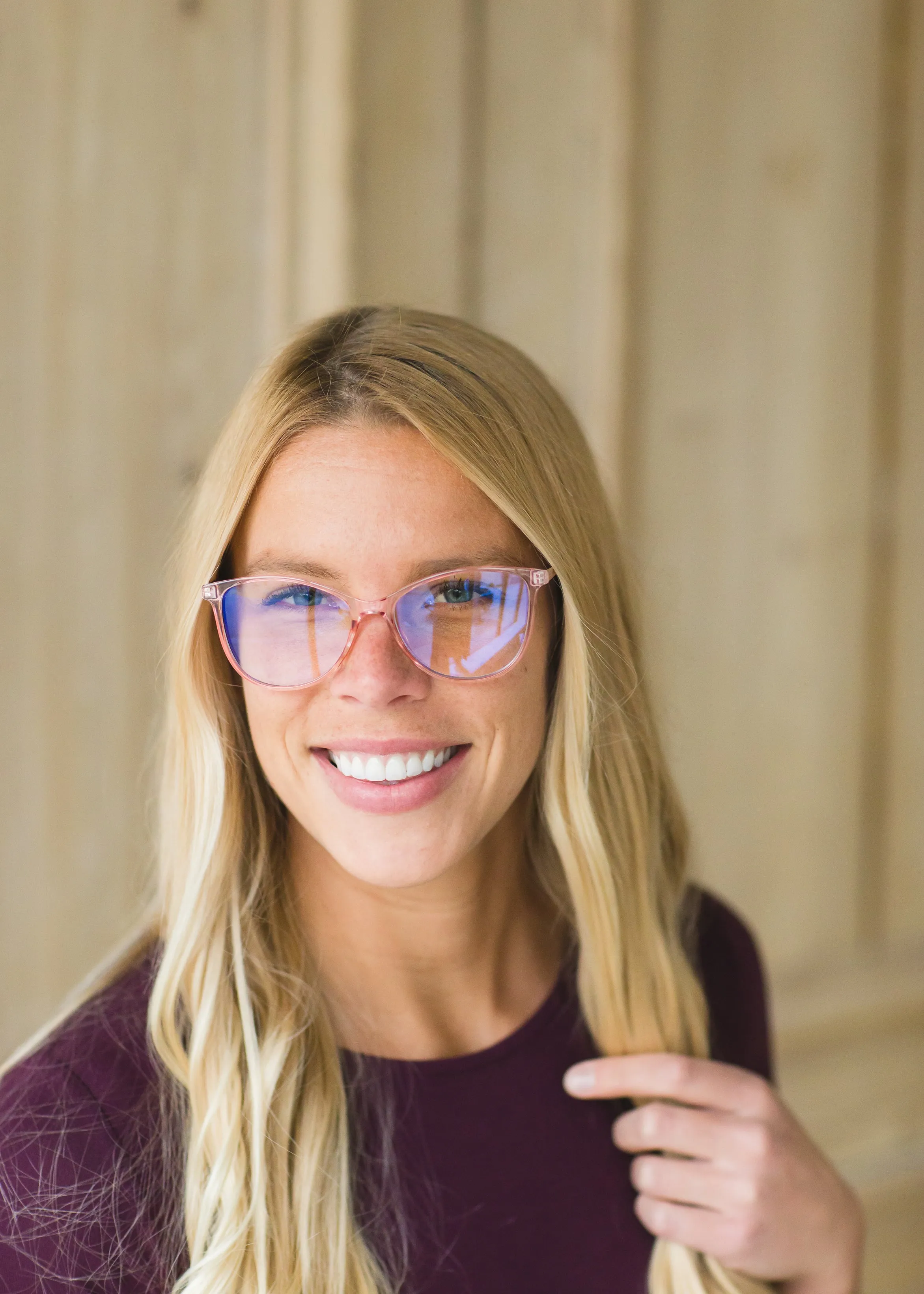 Rose Cat Eye Frame Blue Light Glasses