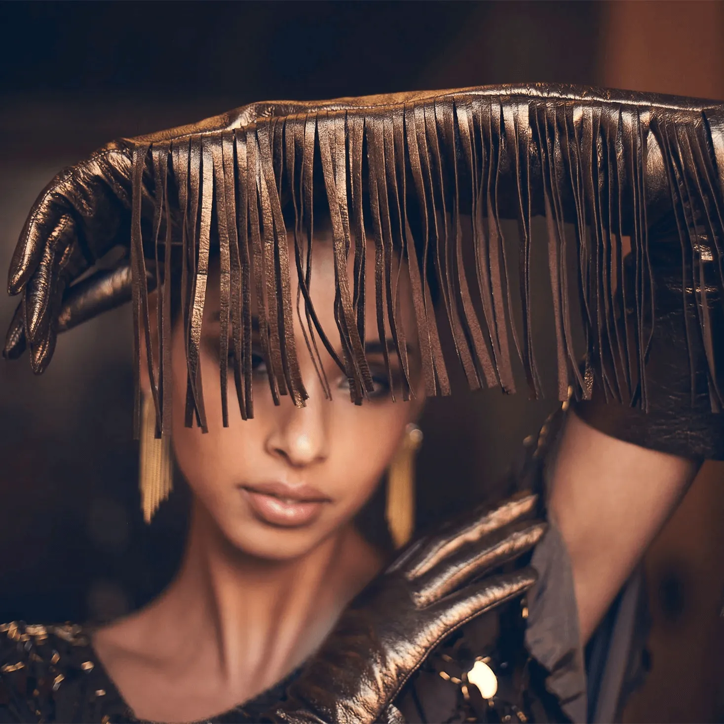 Runway Opera Glove with Fringe