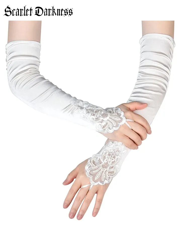 Satin Weddings Masquerade Party Opera Gloves